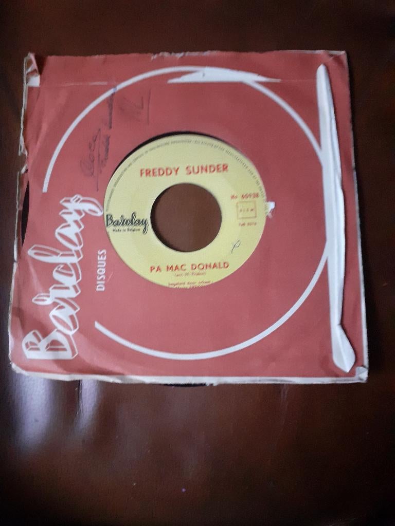 45T Freddy Sunder : Pa Mac Donald (Belpop), Cd's en Dvd's, Ophalen of Verzenden