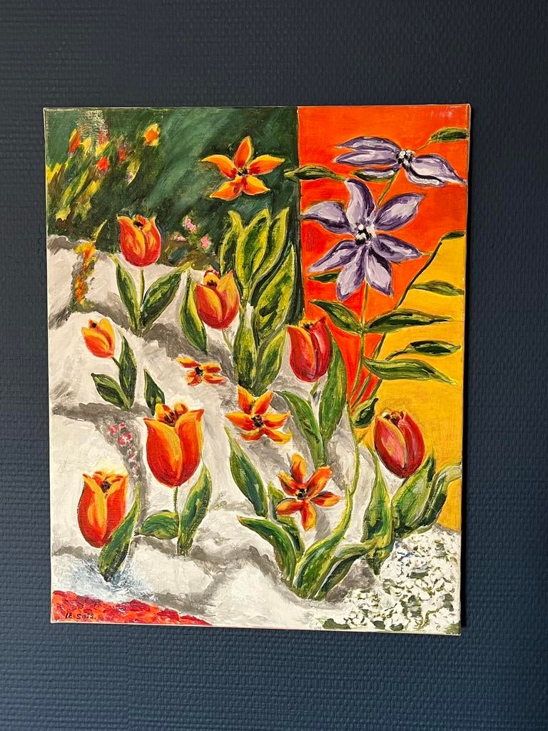 Zeer mooi olieverfschilderij - stilleven met bloemen, Ophalen of Verzenden