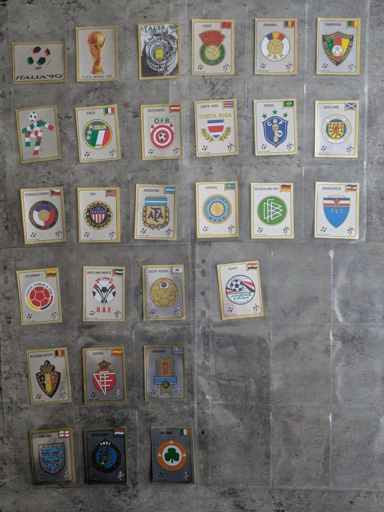 Autocollants de football PANINI WORLD CUP ITALIA 90, 28X, Hobby & Loisirs créatifs, Autocollants & Images, Comme neuf, Envoi