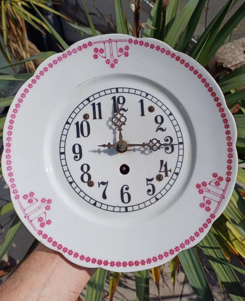 Horloge murale à plaque Art nouveau, Enlèvement ou Envoi