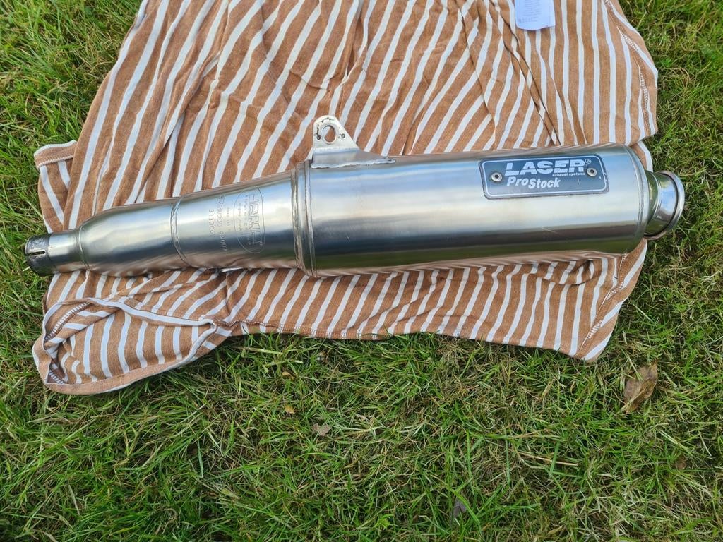 Laser ProStock 38mm in nette staat.

Universele demper., Motoren, Ophalen of Verzenden