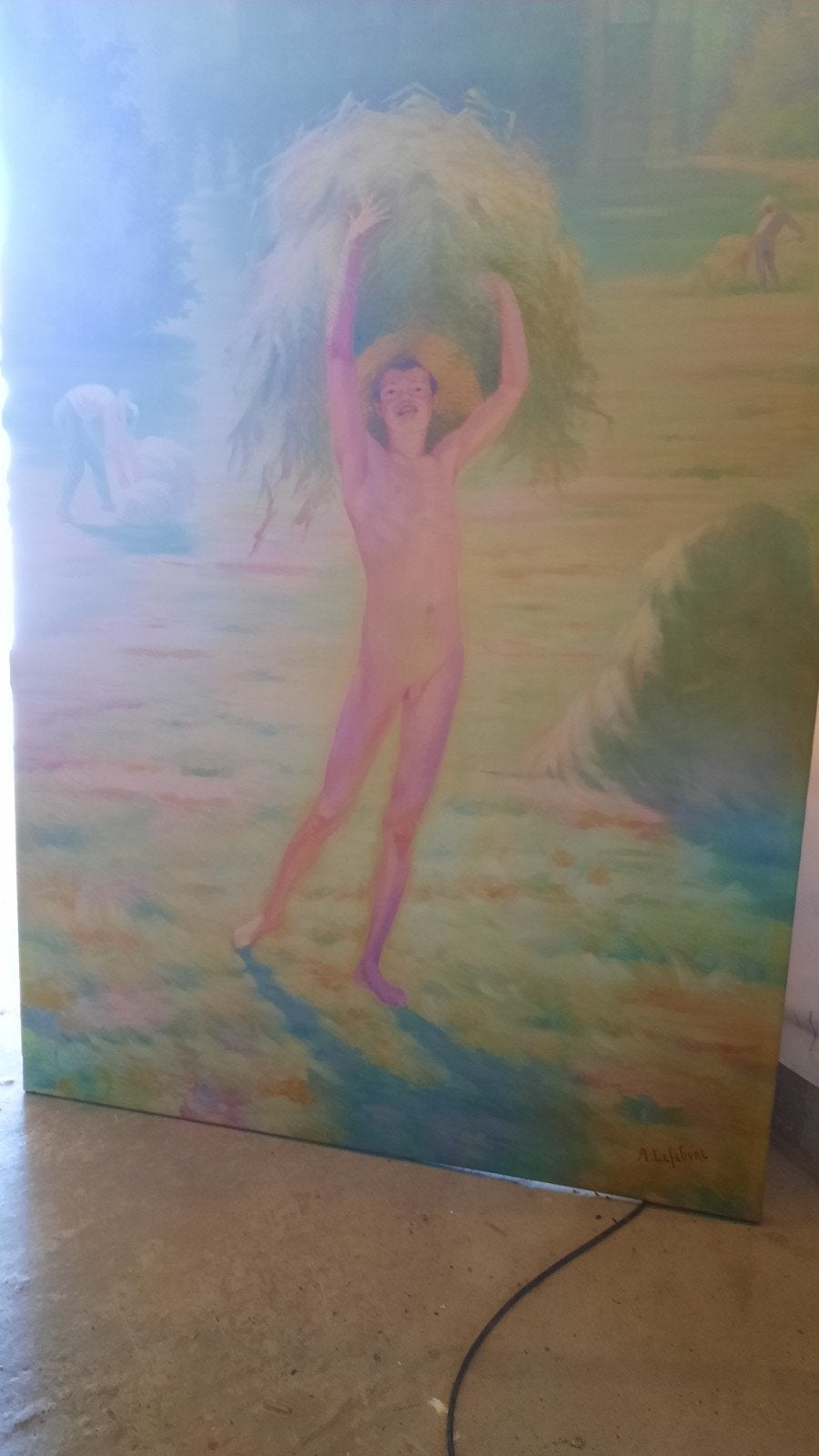 Schilderij Belgische kunstenaar Albert Levebvre, Antiek en Kunst, Kunst | Schilderijen | Modern, Ophalen