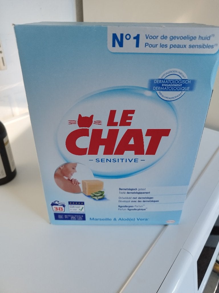 Le Chat Sensitive waspoeder Marseille & Aloë Vera – 2,28 kg, Maison & Meubles, Enlèvement, Produit de nettoyage
