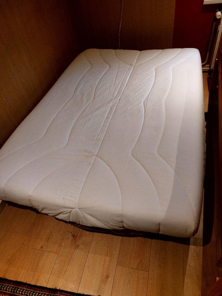 Zetelbed, Huis en Inrichting, Ophalen, Tweepersoons, 140 cm, Zo goed als nieuw