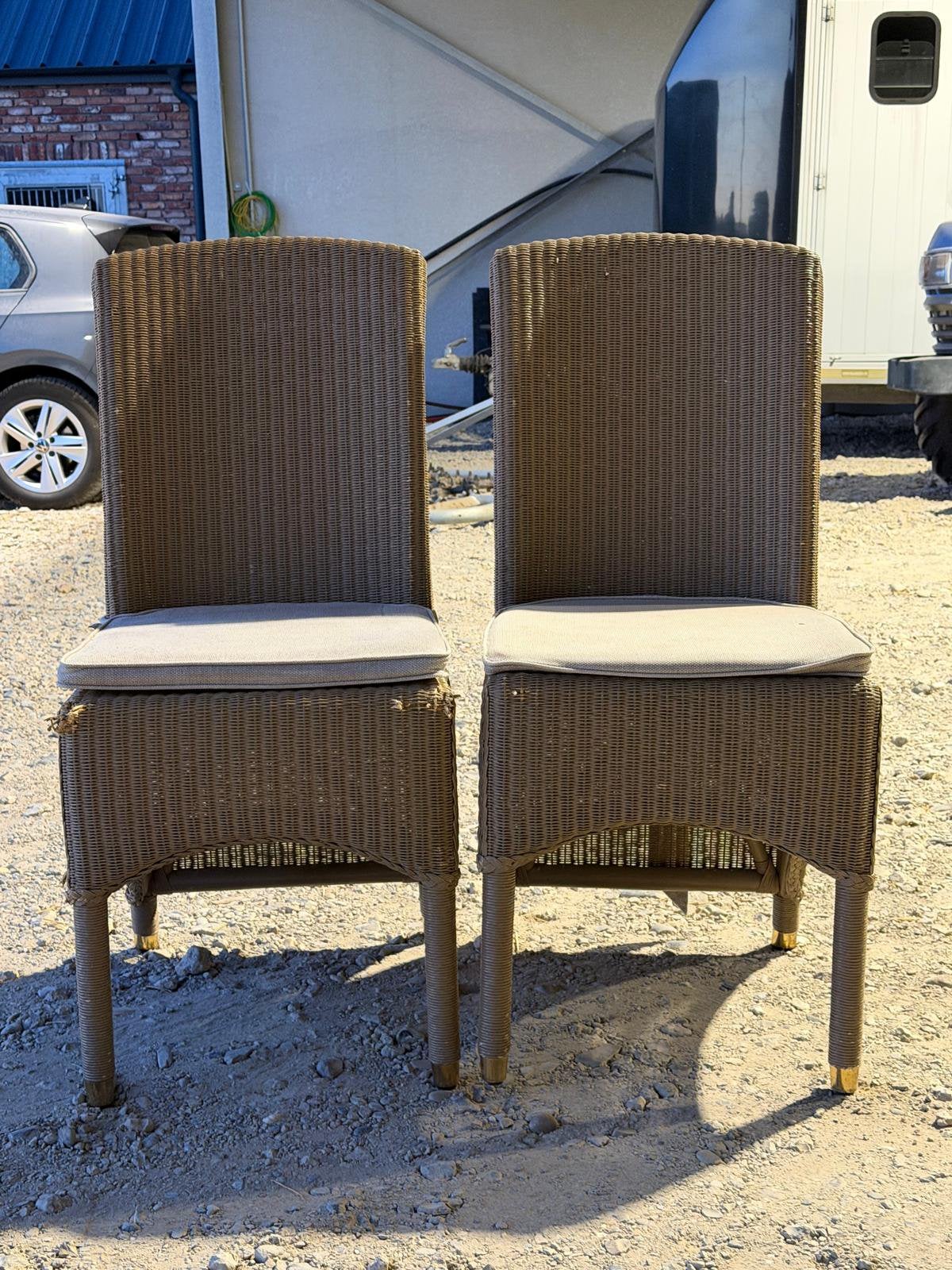 Eetkamerstoelen, Huis en Inrichting, Stoelen, Ophalen, Gebruikt, Bruin, Riet of Rotan