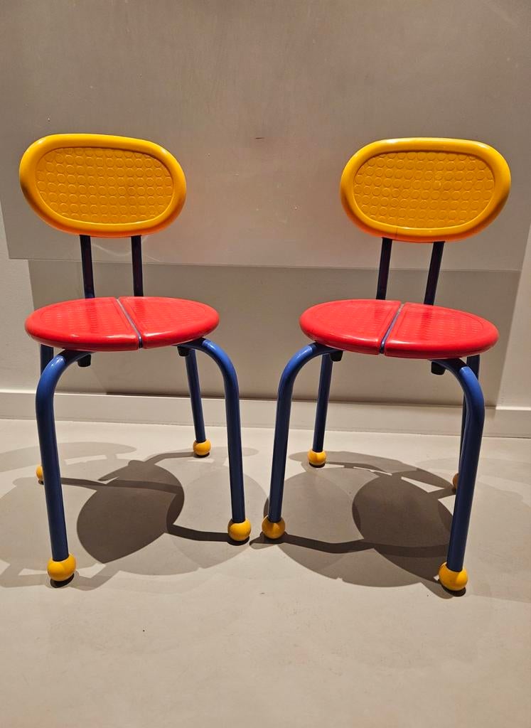 IKEA Stoel Knut & Marianne Hagberg Puzzle Memphis Stijl 80's, Kinderen en Baby's, Kinderkamer | Tafels en Stoelen, Ophalen of Verzenden