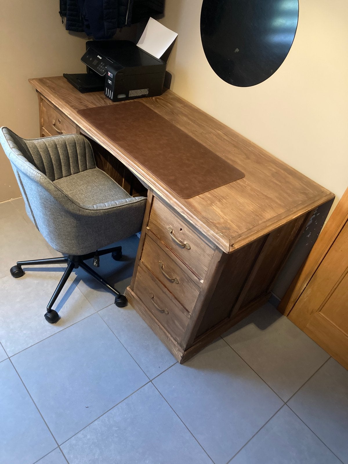 Bureau en pin, Maison & Meubles, Enlèvement, Utilisé