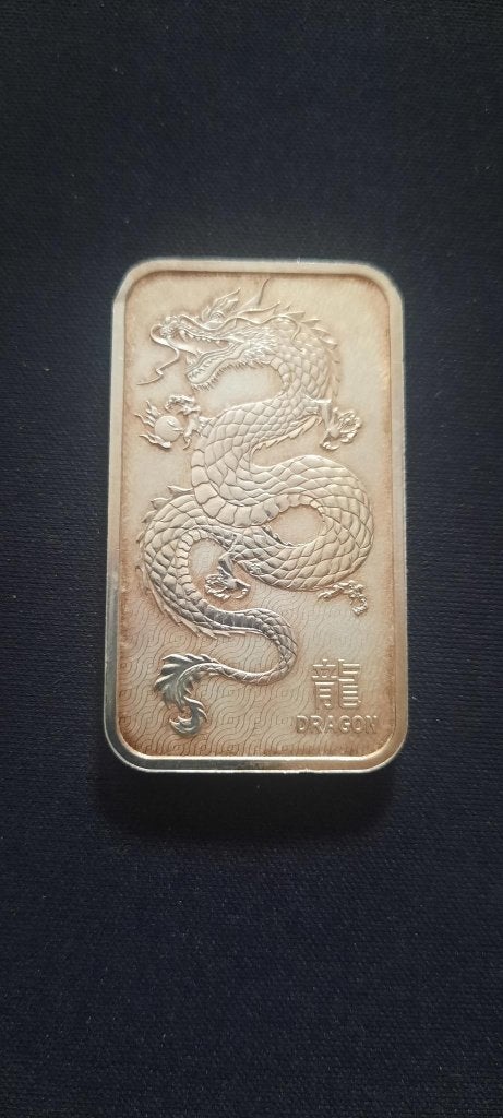 Lingotin Argent Pur Dragon Perth Mint 1 Oz, Enlèvement ou Envoi, Argent