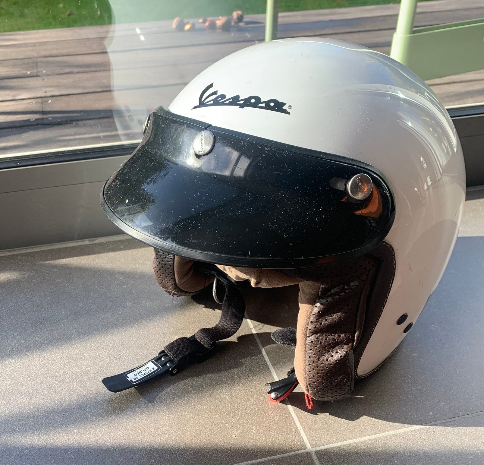 Casque de scooter Vespa, Vélos & Vélomoteurs, Enlèvement ou Envoi, Utilisé, Extra small ou plus petit