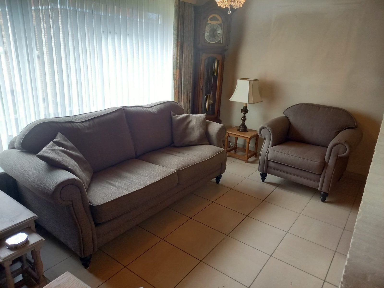 Salon, 2 en 1-zit, stof, Huis en Inrichting, Ophalen, Zo goed als nieuw, Stof