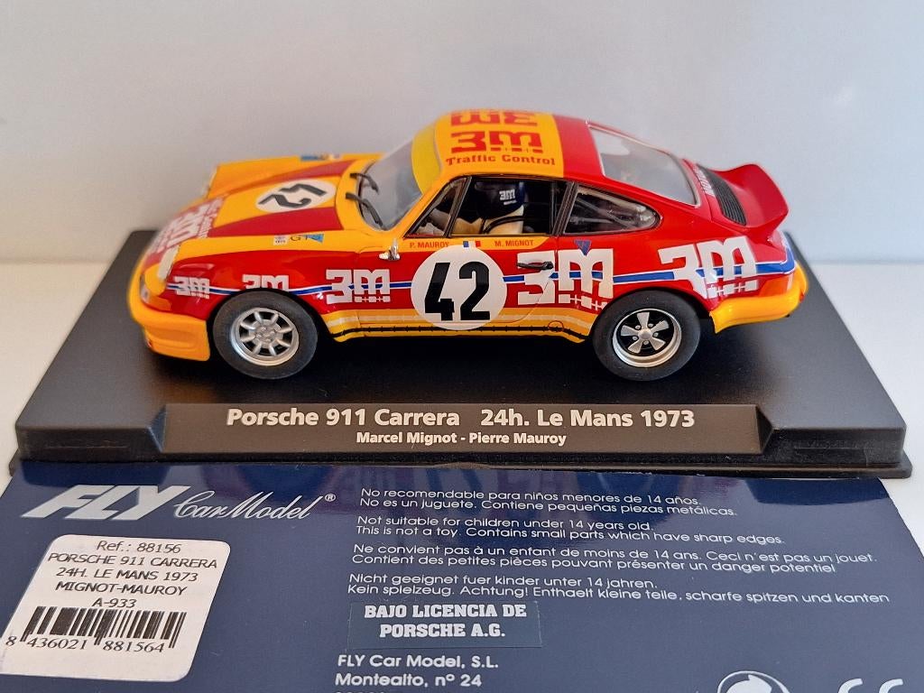 Fly Porsche 911 Carrera 24 Hs Le-Mans 1973, Overige merken, Racebaan, Verzenden, Nieuw