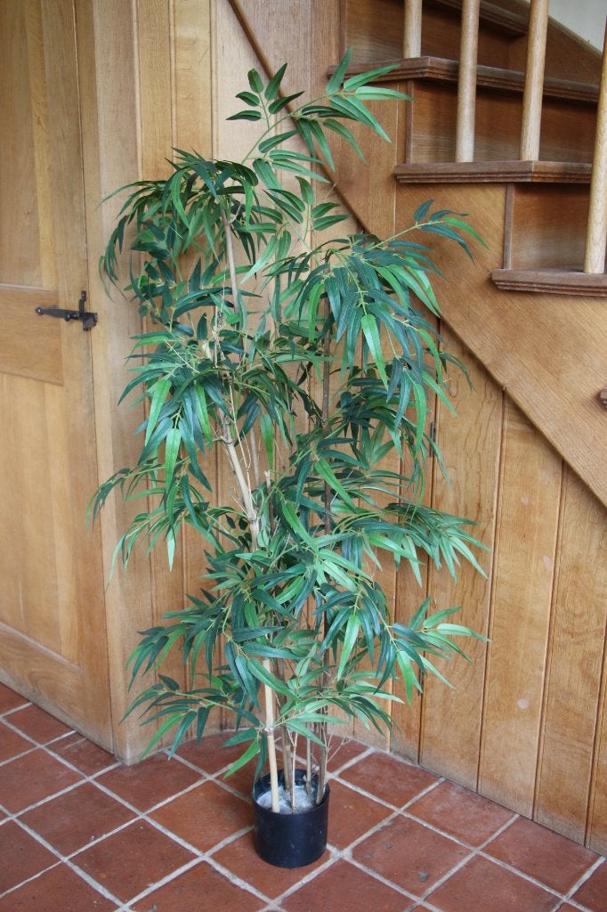 Grand bambou artificiel très réaliste - H130 cm, Vert, Intérieur, Plante artificielle, Comme neuf