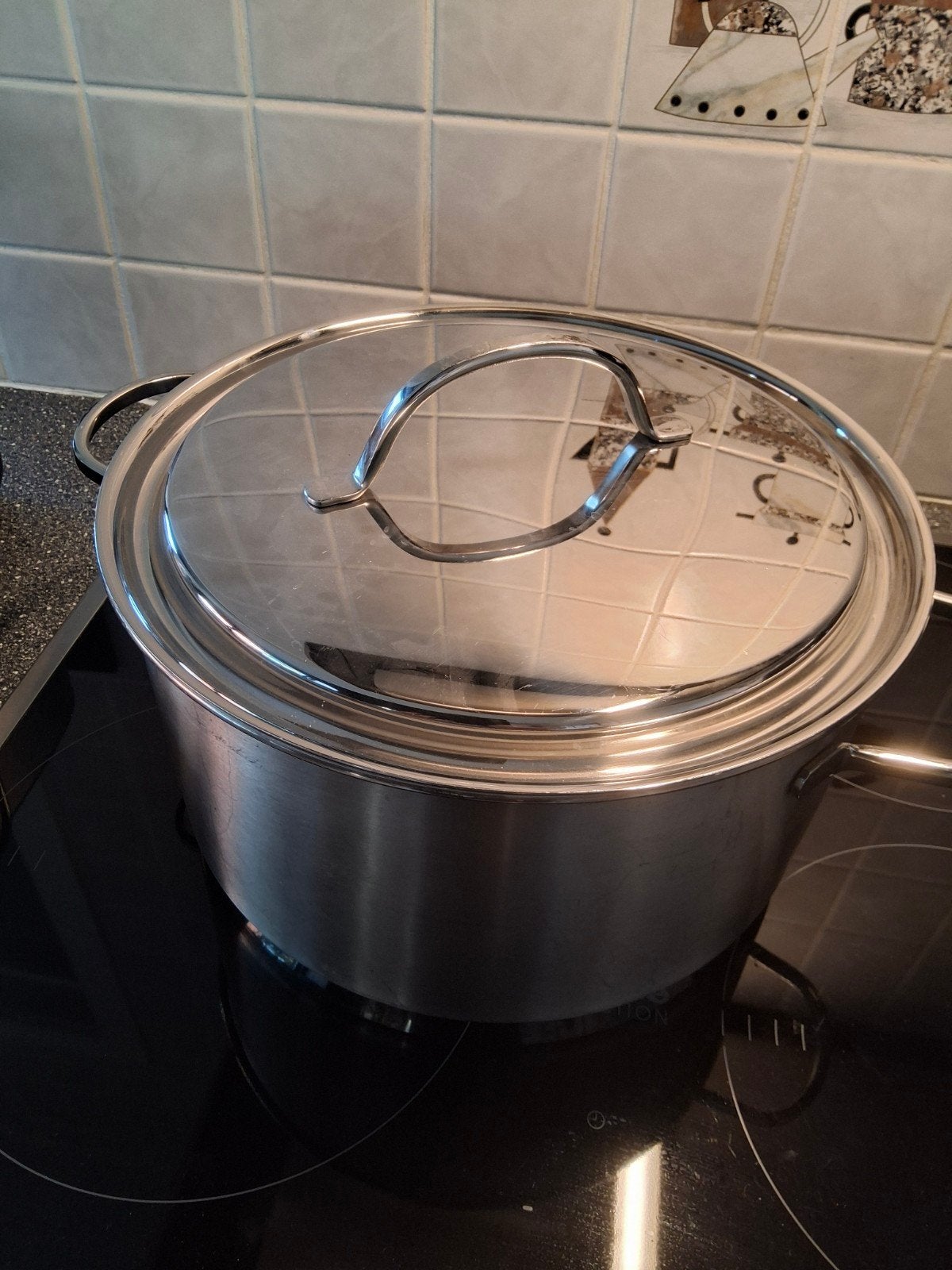 Demeyere diameter 29cm H 16cm met deksel Resto, Maison & Meubles, Cuisine | Casseroles & Poêles, Avec couvercle, Inox, Demeyere