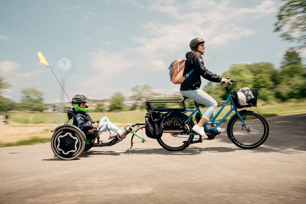 Hase Trets driewieler/aanhangfiets voor kinderen tot 1m60, Versnellingen, Zo goed als nieuw, Schijfrem, 20 inch