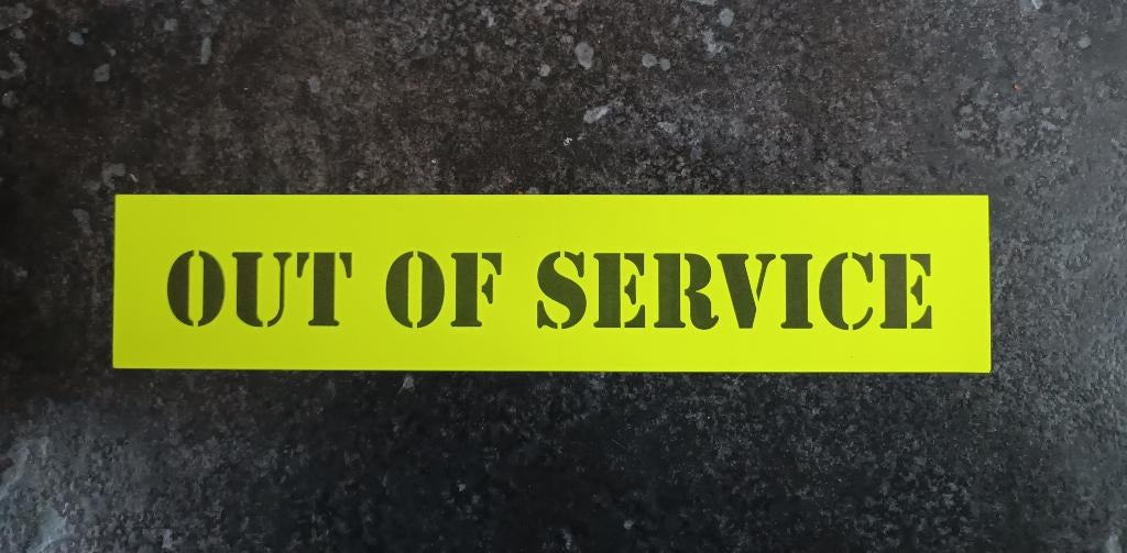 Sticker Out of Service, Verzenden, Nieuw