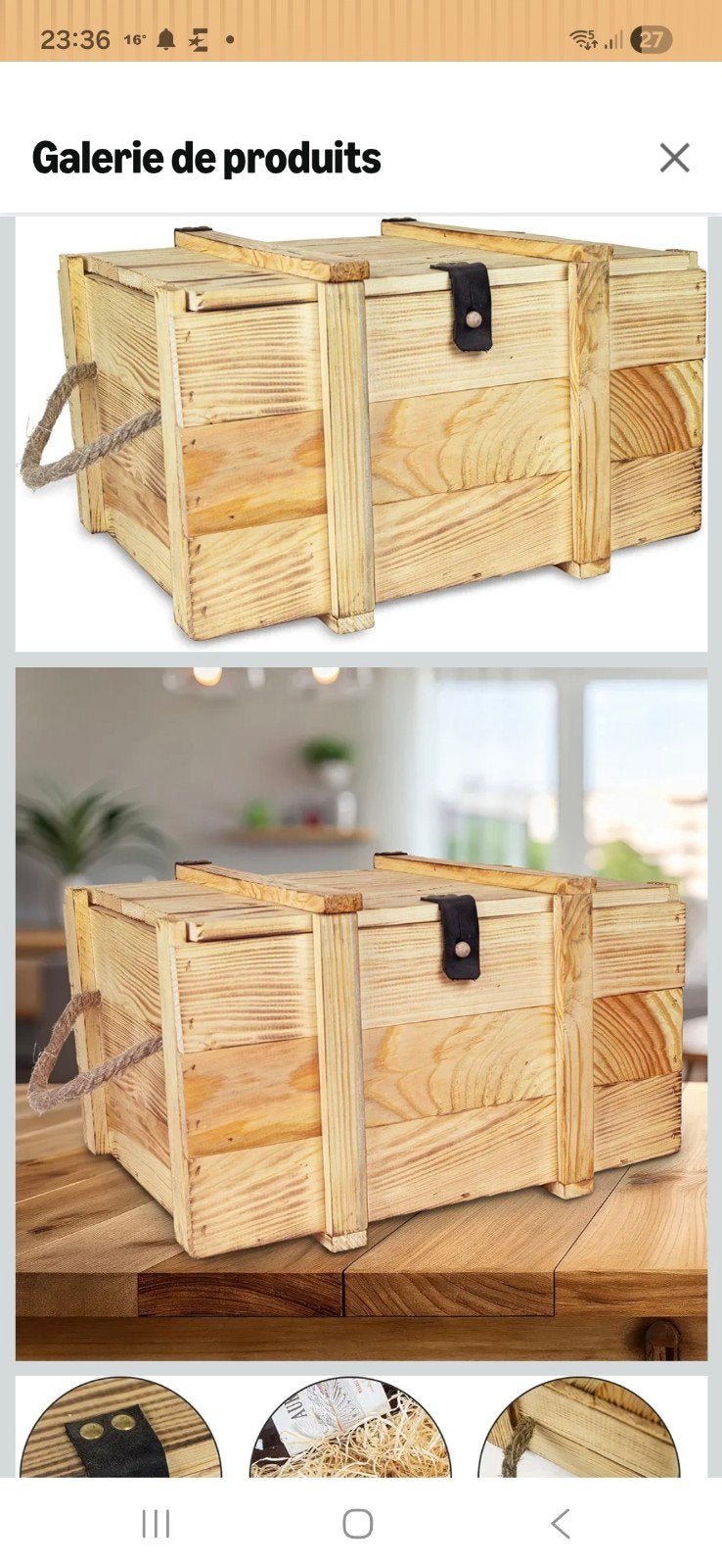 Coffre en bois