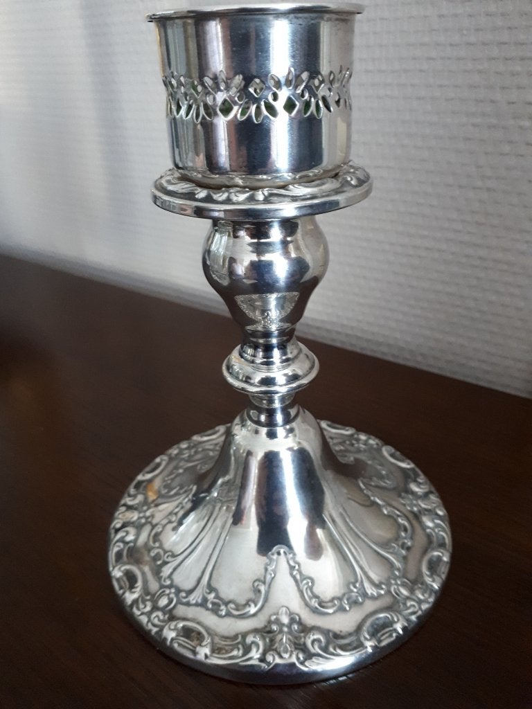 Verzilverde kandelaar Gorham YC3004, Antiek en Kunst, Ophalen, Zilver