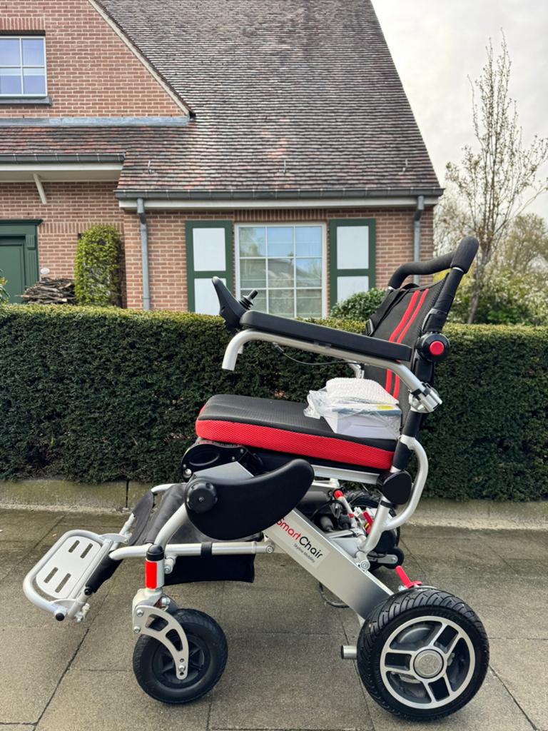 Smart Chair XL is een unieke vouwbare elektrische rolstoel, Diversen, Ophalen of Verzenden, Inklapbaar, Zo goed als nieuw, Elektrische rolstoel