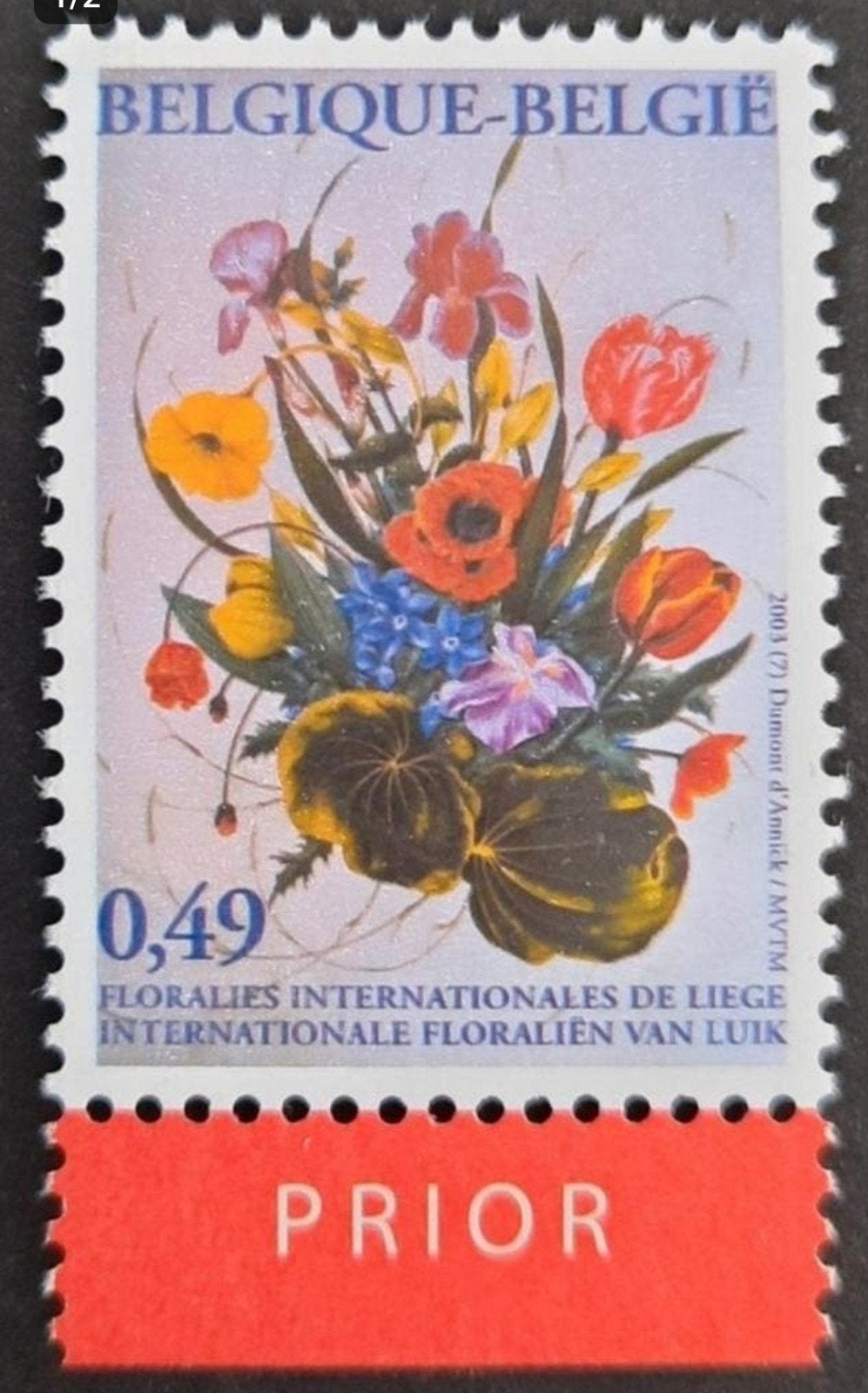 Belgique : COB 3166 ** Fleurs 2003, Sans timbre, Neuf, Enlèvement ou Envoi, Non oblitéré