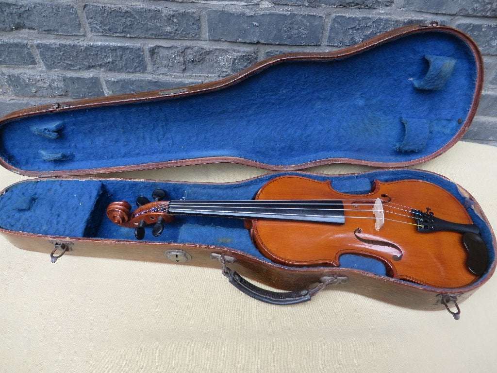 4/4 viool + koffer, Musique & Instruments, Violon, Violon 4/4, Utilisé, Enlèvement