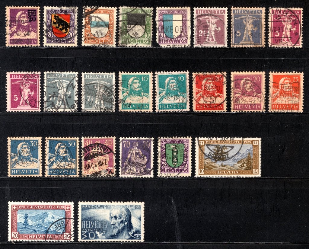 SUISSE Année 1921-1929 timbrée, Envoi, Affranchi