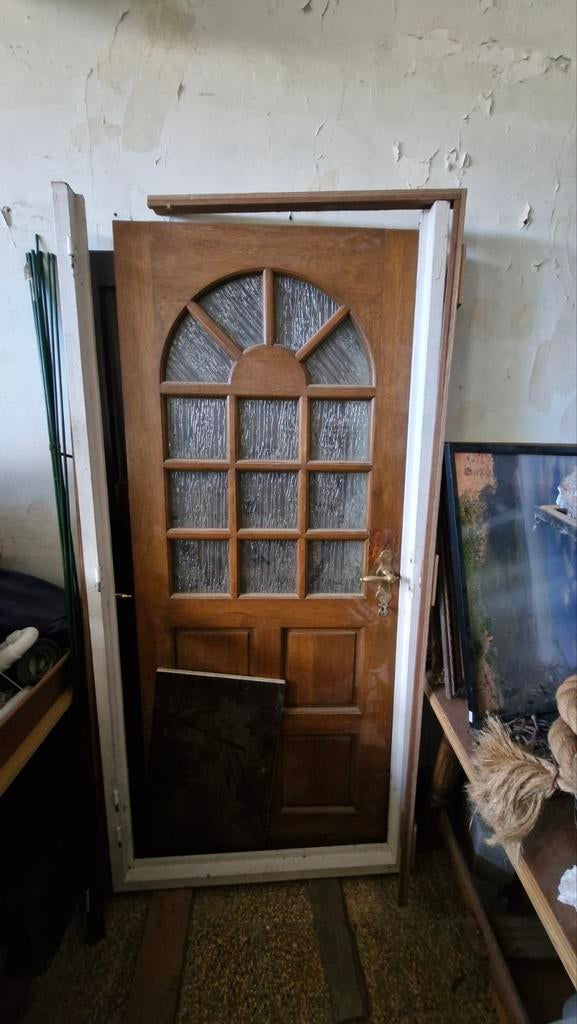 Porte en chêne vitre