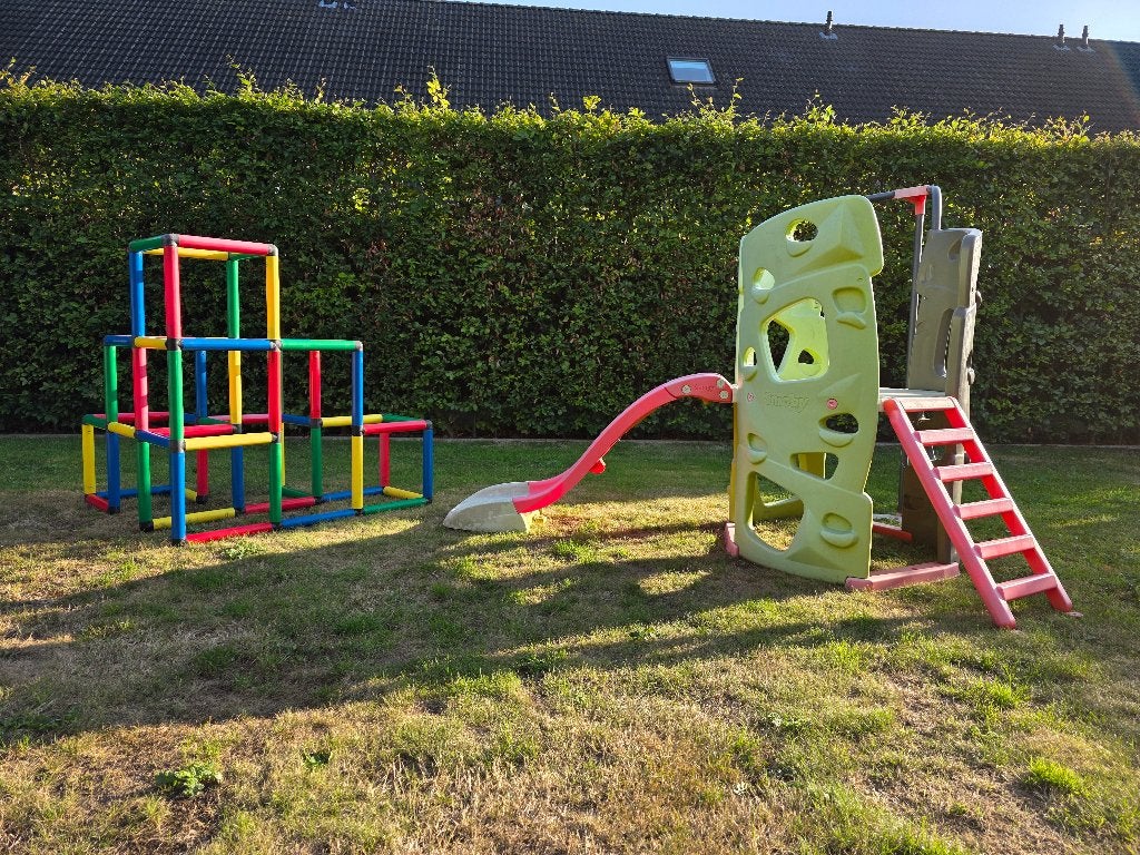 Smoby Klimtoren met Glijbaan + Quadro Klimrek, Ophalen, Gebruikt, Glijbaan