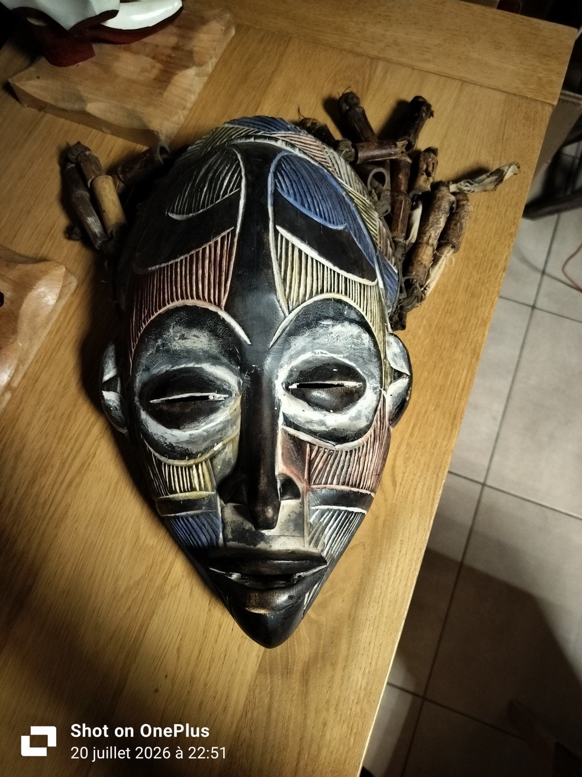 Masque Africain Rastafarien, Antiquités & Art, Enlèvement, Masque, Bois