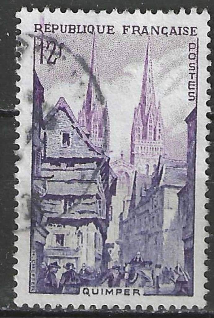 France 1954 - Yvert 979 - Tourisme - Quimper (ST), Envoi, Affranchi