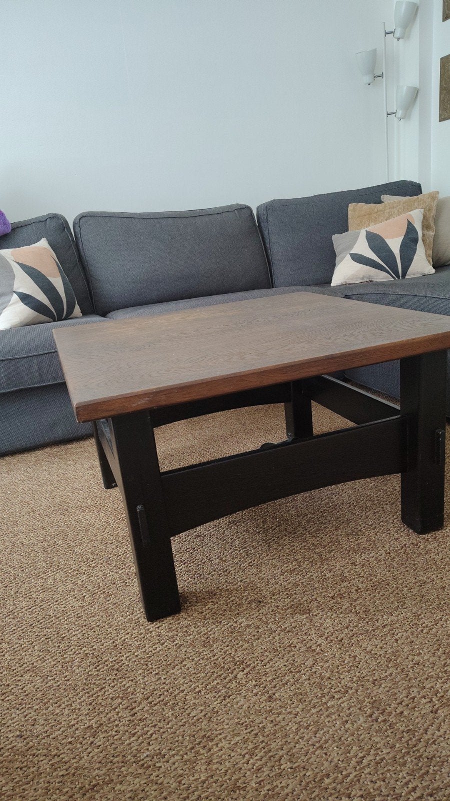 Table basse salon en bois massif, Maison & Meubles, 50 à 100 cm, Carré, Enlèvement, Utilisé