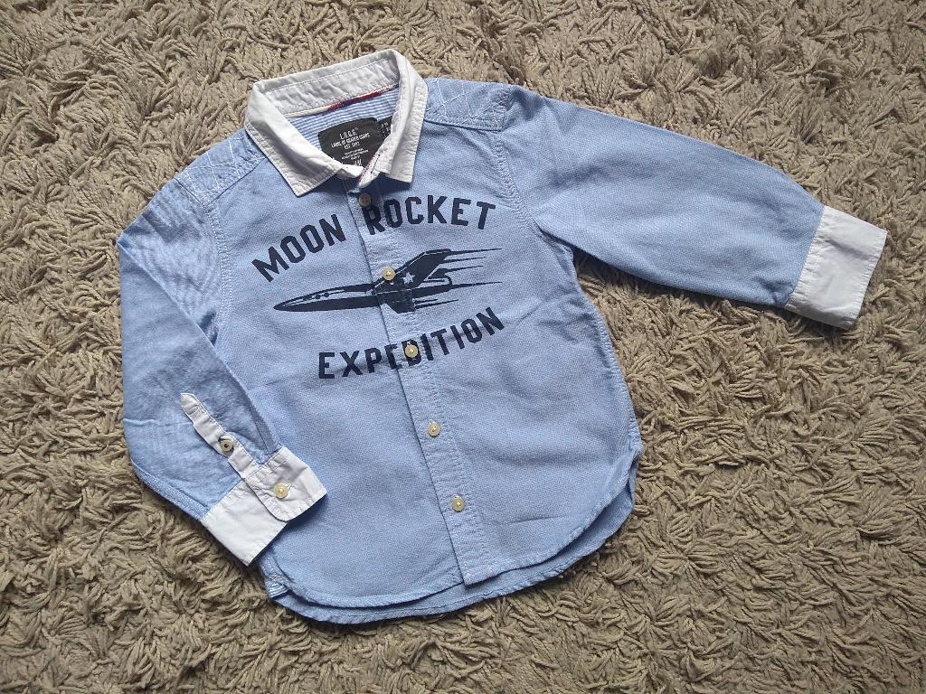 ★ M98 - Hemd 'Moon Rocket', Ophalen of Verzenden, Jongen, Overhemd of Blouse