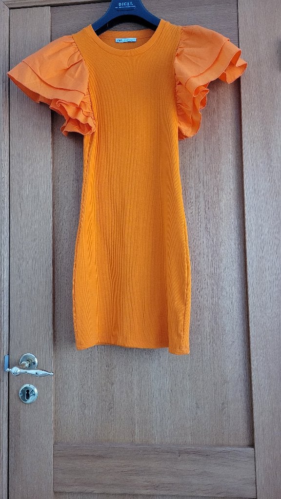 robe dame taille S  Zara, Enlèvement ou Envoi, Comme neuf, Orange, Zara