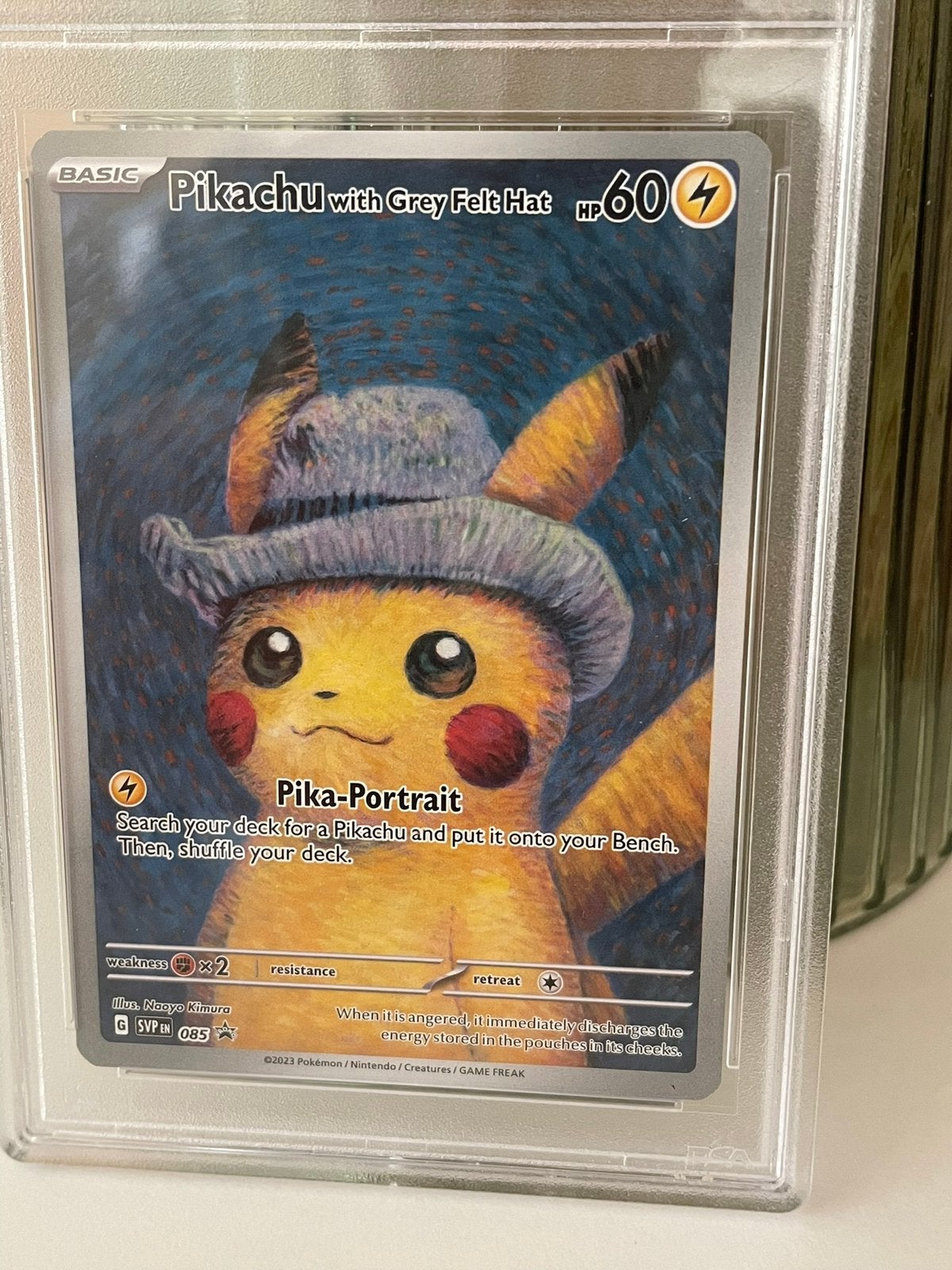 Pikachu van gogh 085 psa 9, Ophalen of Verzenden, Zo goed als nieuw