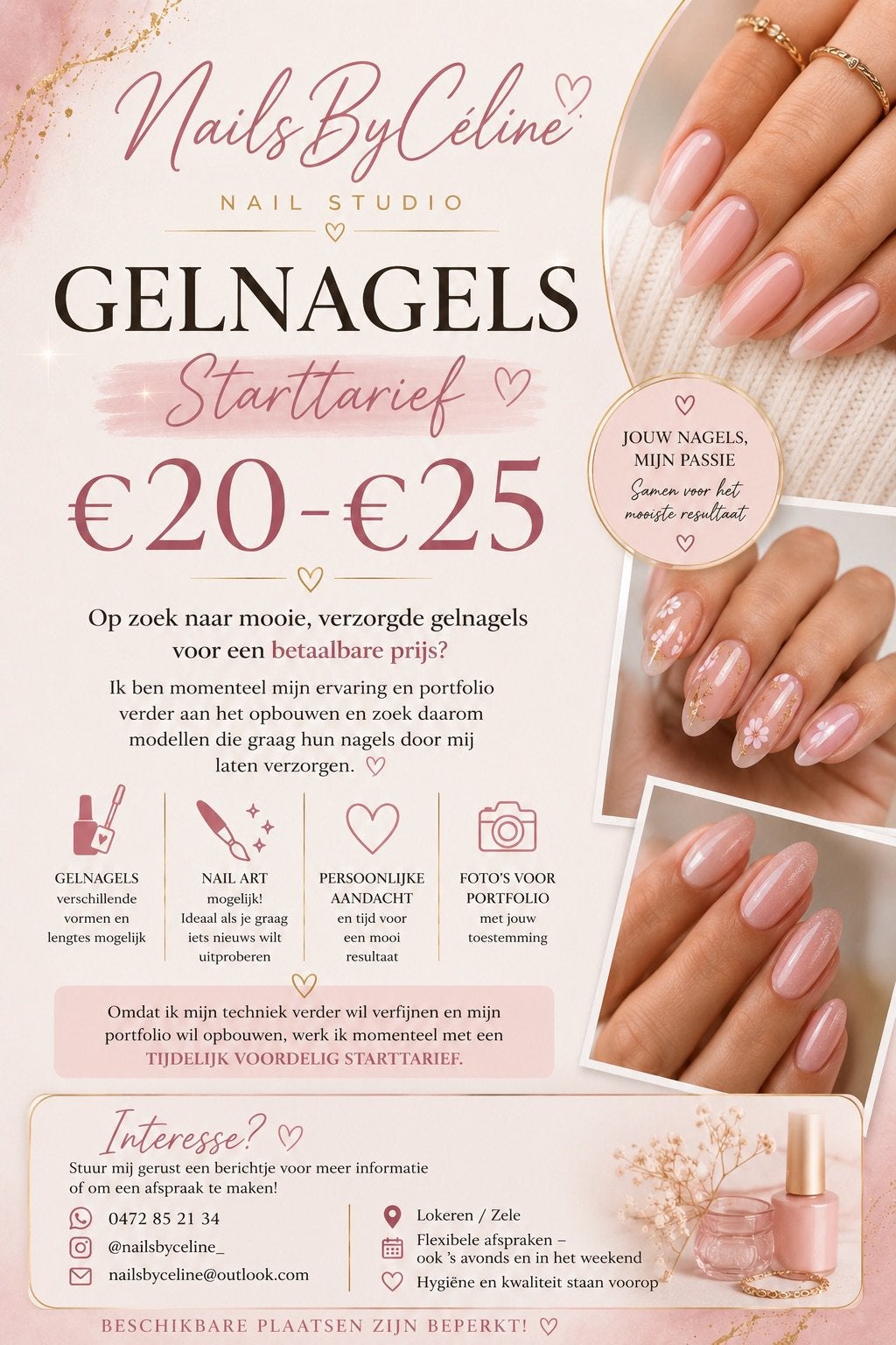 GELNAGELS – STARTTARIEF, Handtassen en Accessoires, Ophalen of Verzenden, Zo goed als nieuw
