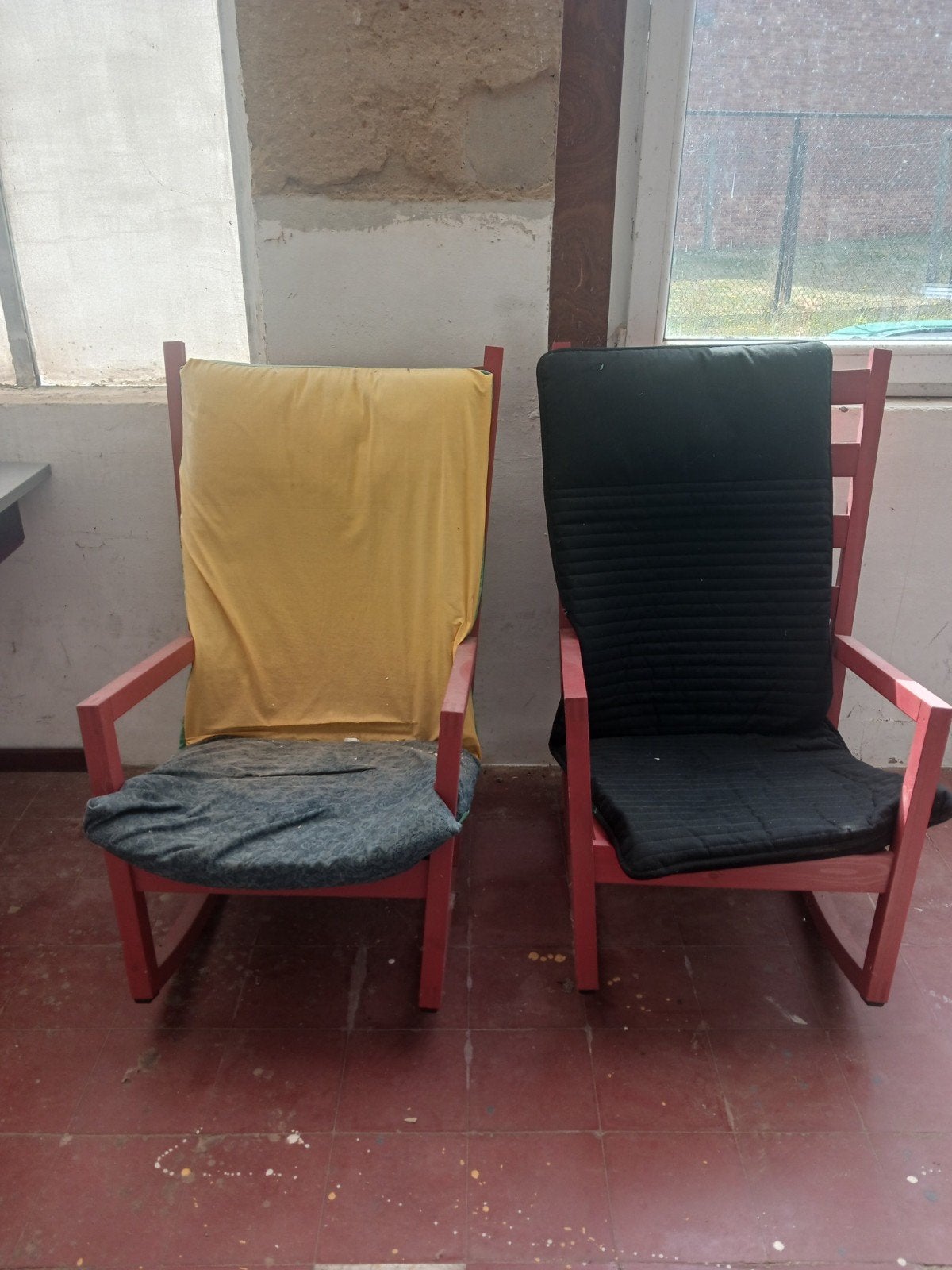 Schommelstoelen, Ophalen, Gebruikt, Twee, Rood
