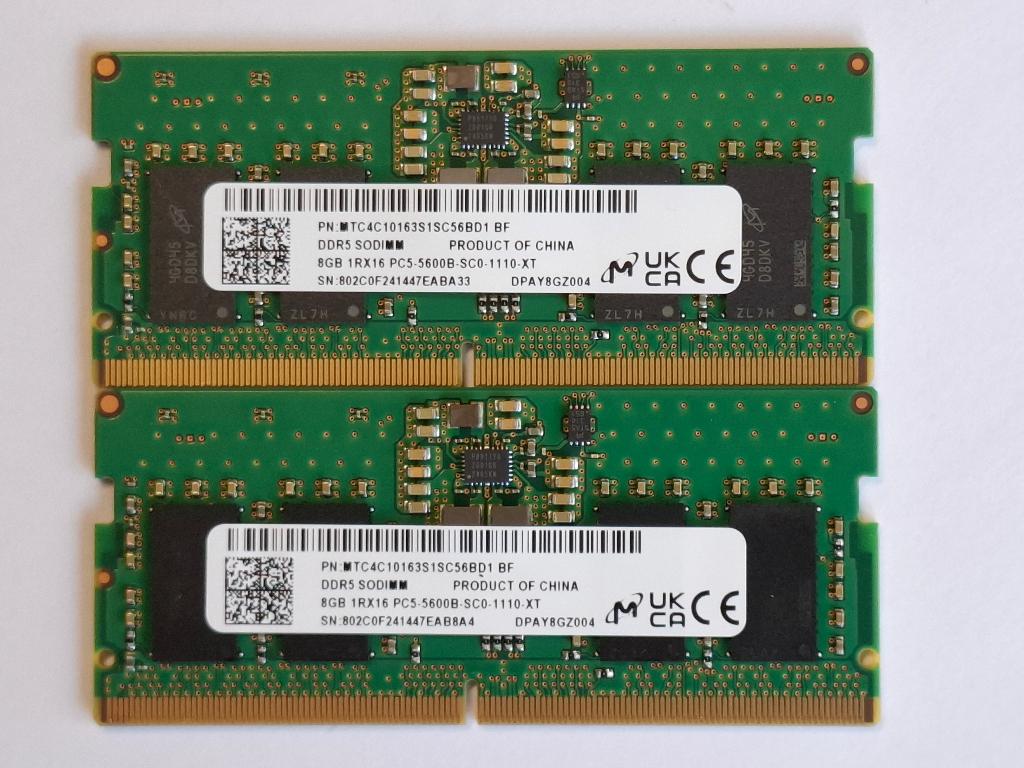 DDR5 SDRAM SO-DIMM 2x8 GB, Verzenden, Zo goed als nieuw, Desktop, DDR5