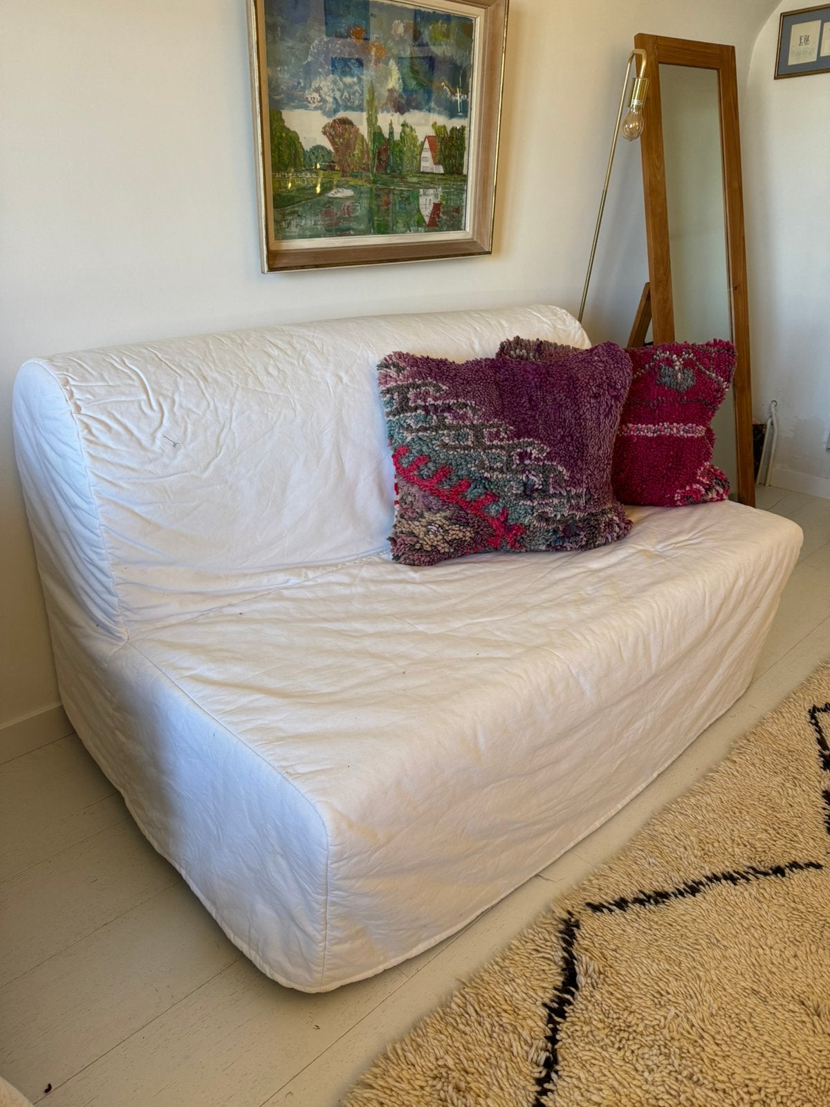 Super mooie in nieuwstaat boho chic slaapzetel slaapbank, Ophalen, Zo goed als nieuw, 100 cm