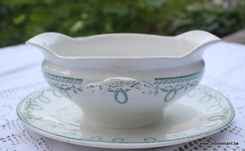 Retro vintage antieke oude sauskom juskom Boch Bonaparte, Ophalen of Verzenden