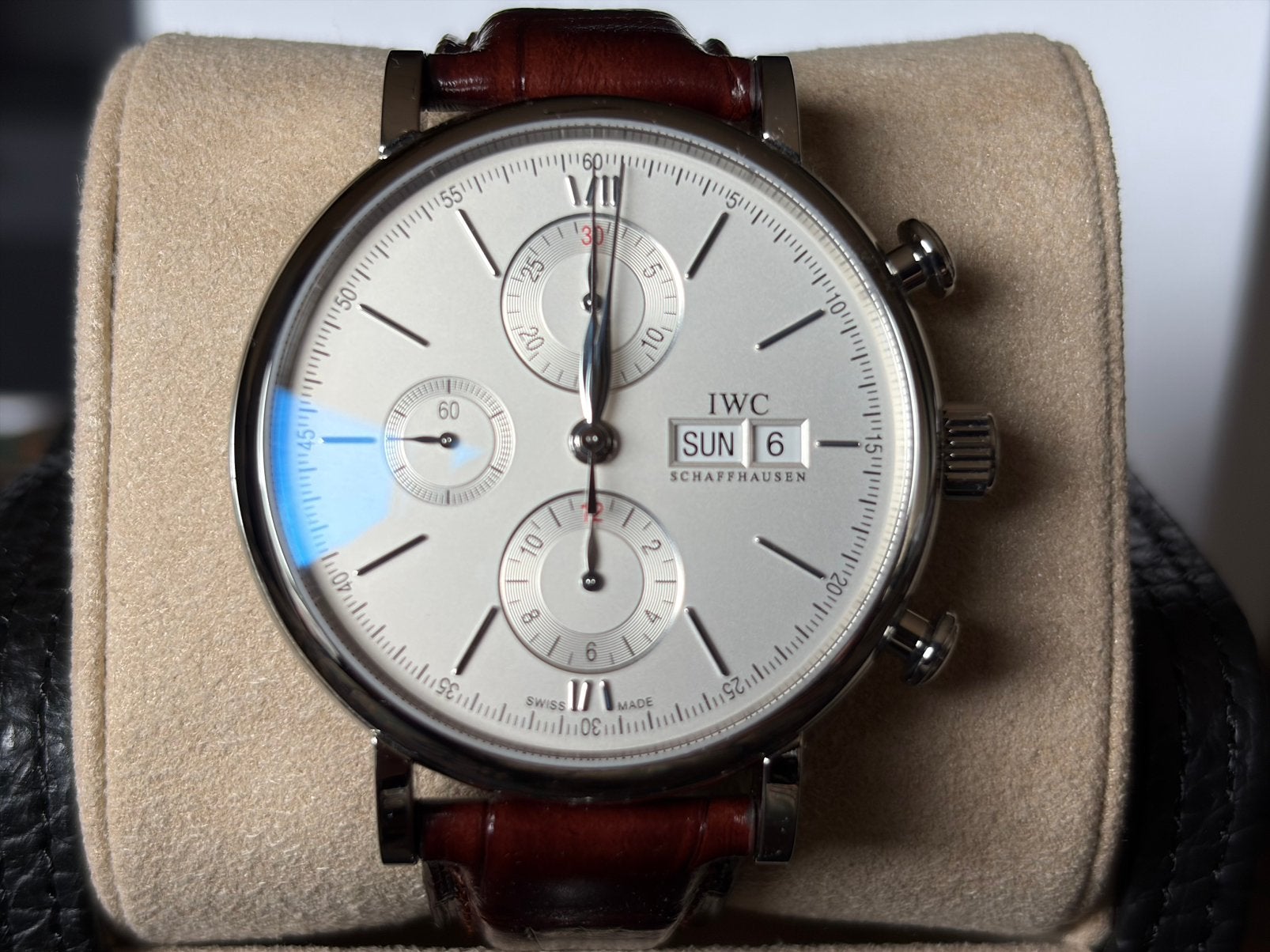 IWC Portofino Chronograph 2026 Nieuw, Overige merken, Leer, Staal, Polshorloge