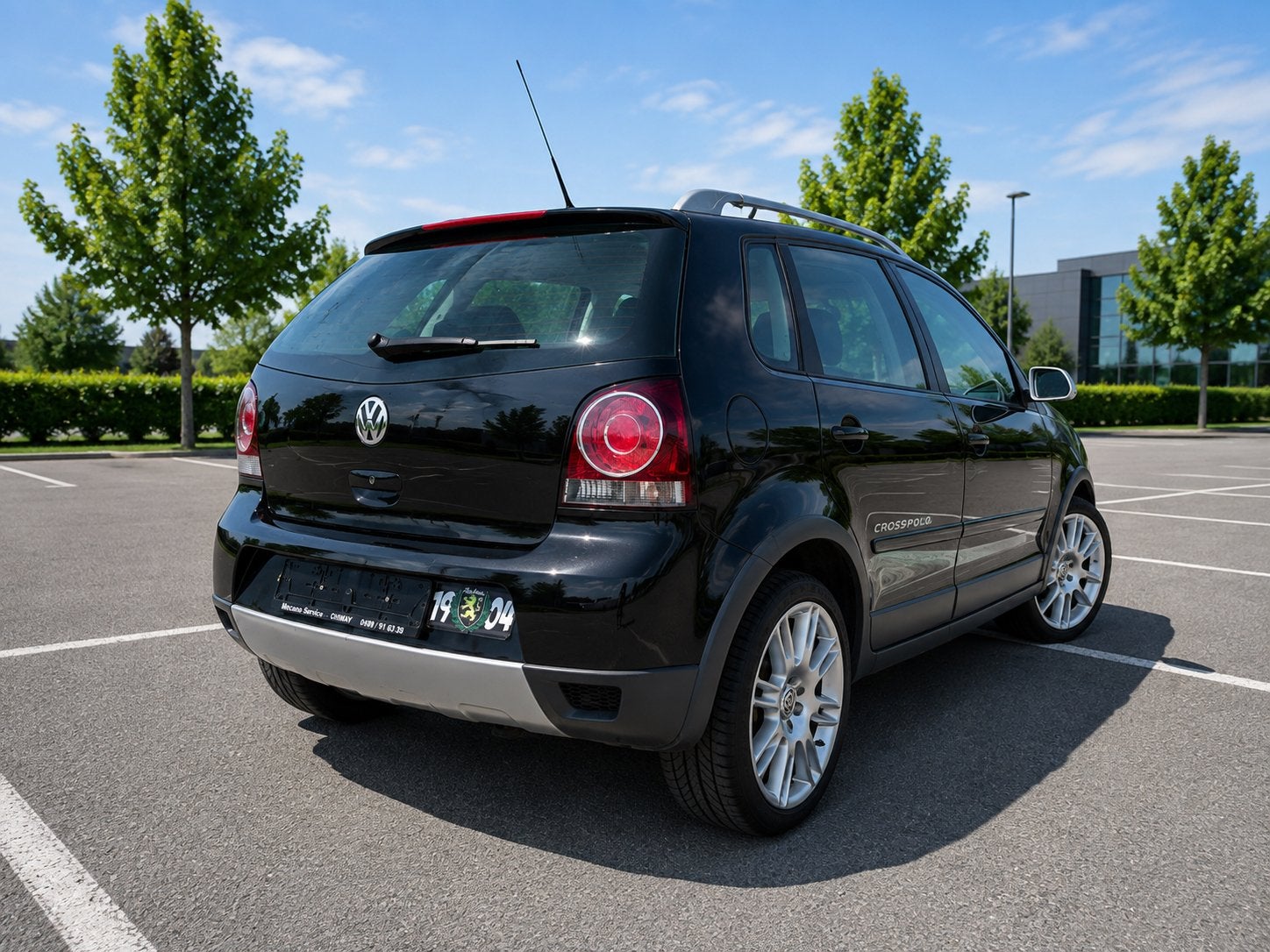VW POLO CROSS 1.2 benzine 1e eigenaar AIRCO! Open dak, Auto's, Stof, Adaptieve lichten, Zwart, Bedrijf