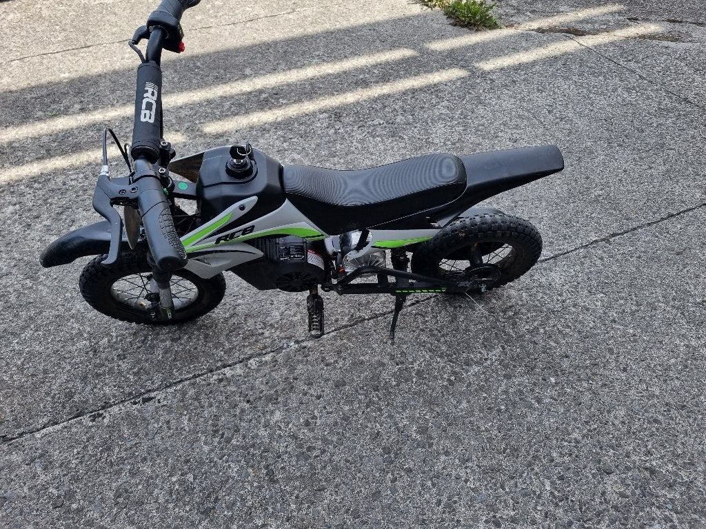 Moto electrique enfant rcb r9xpro vert 10-15-25km/h, Rcb, Enlèvement, Utilisé, Pit Bike