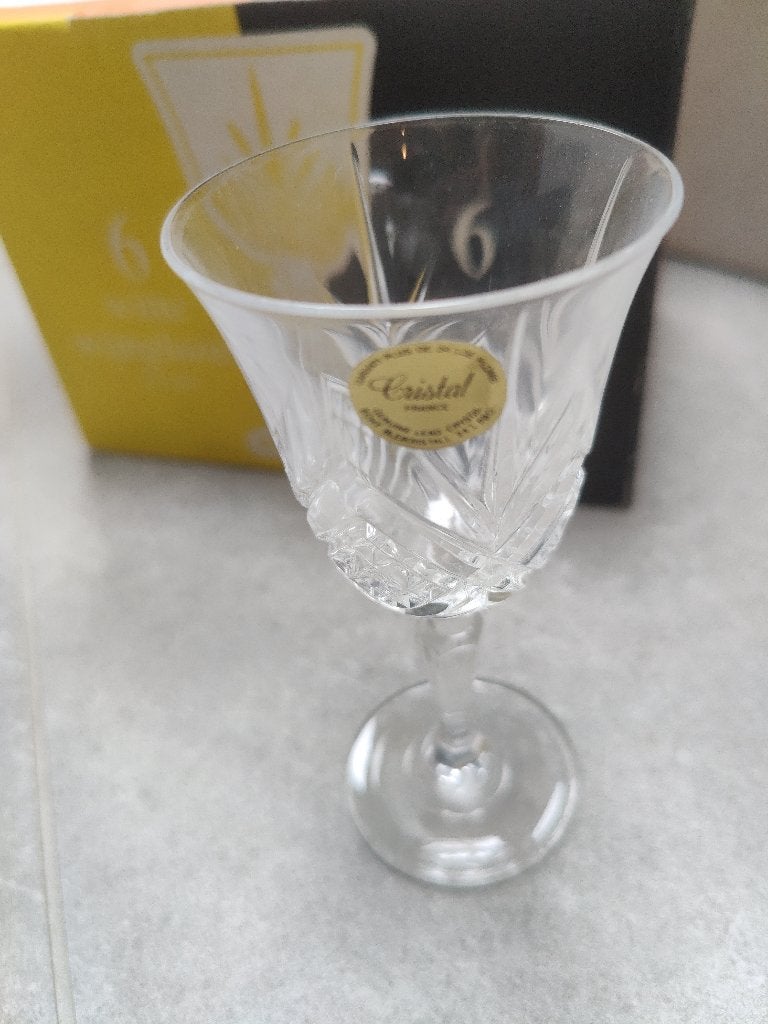 Verres à vin blanc, Cristal, Antiquités & Art, Enlèvement