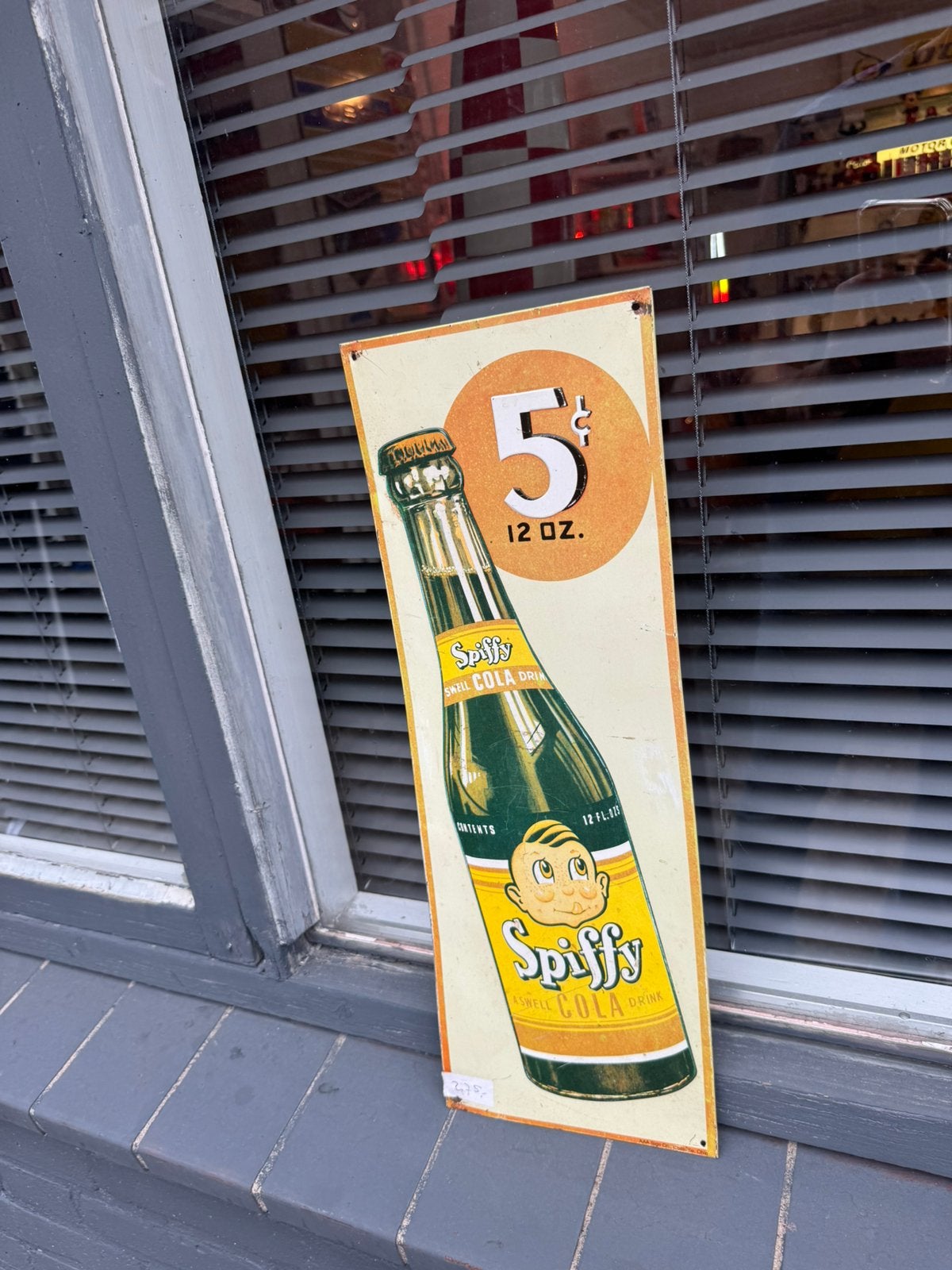 Oud Spiffy Kola reclamebord USA, Verzamelen, Ophalen of Verzenden, Gebruikt, Reclamebord