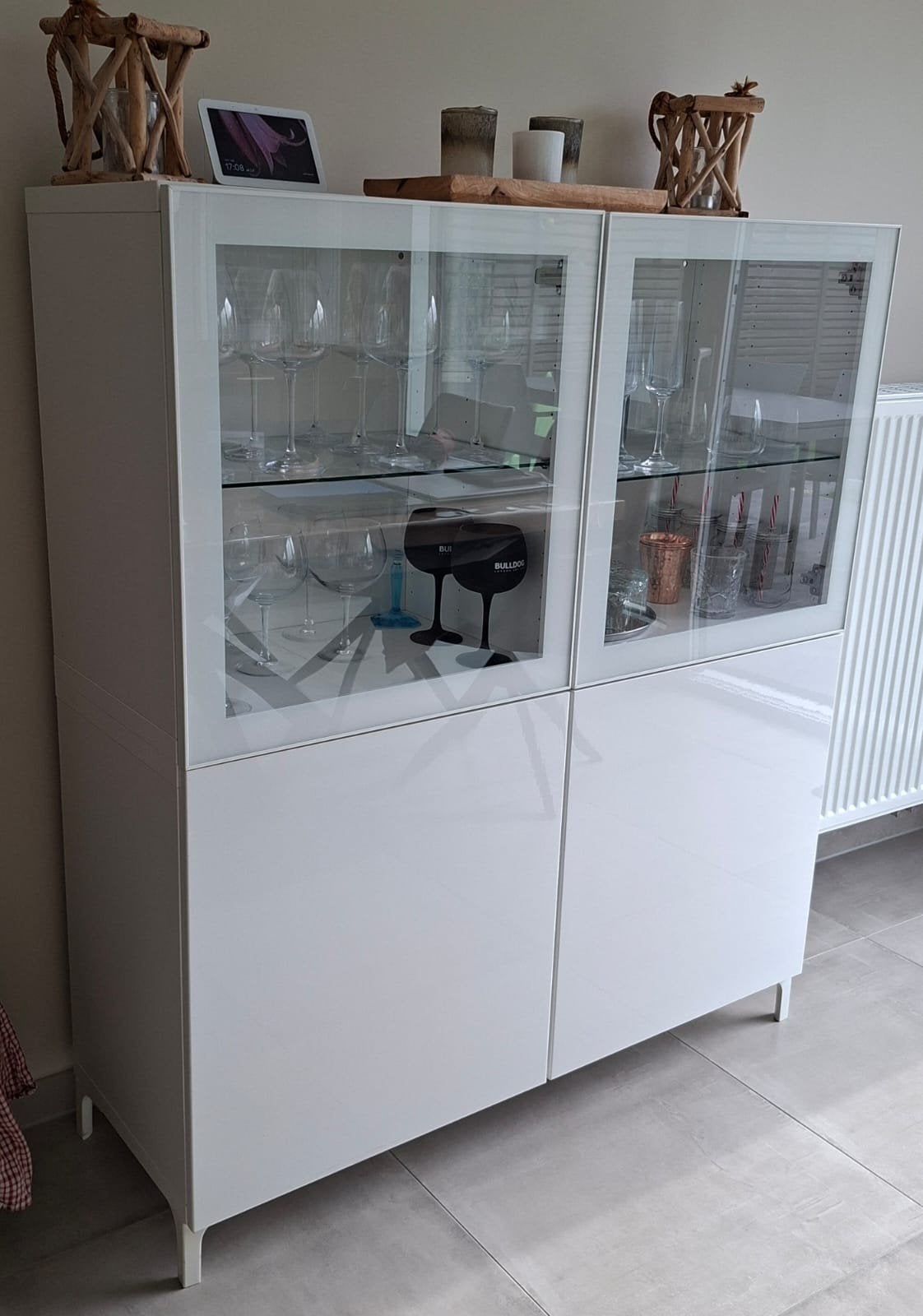 Dressoir/vitrinekast Besta, Ophalen, Overige materialen, 100 tot 150 cm, 100 tot 150 cm