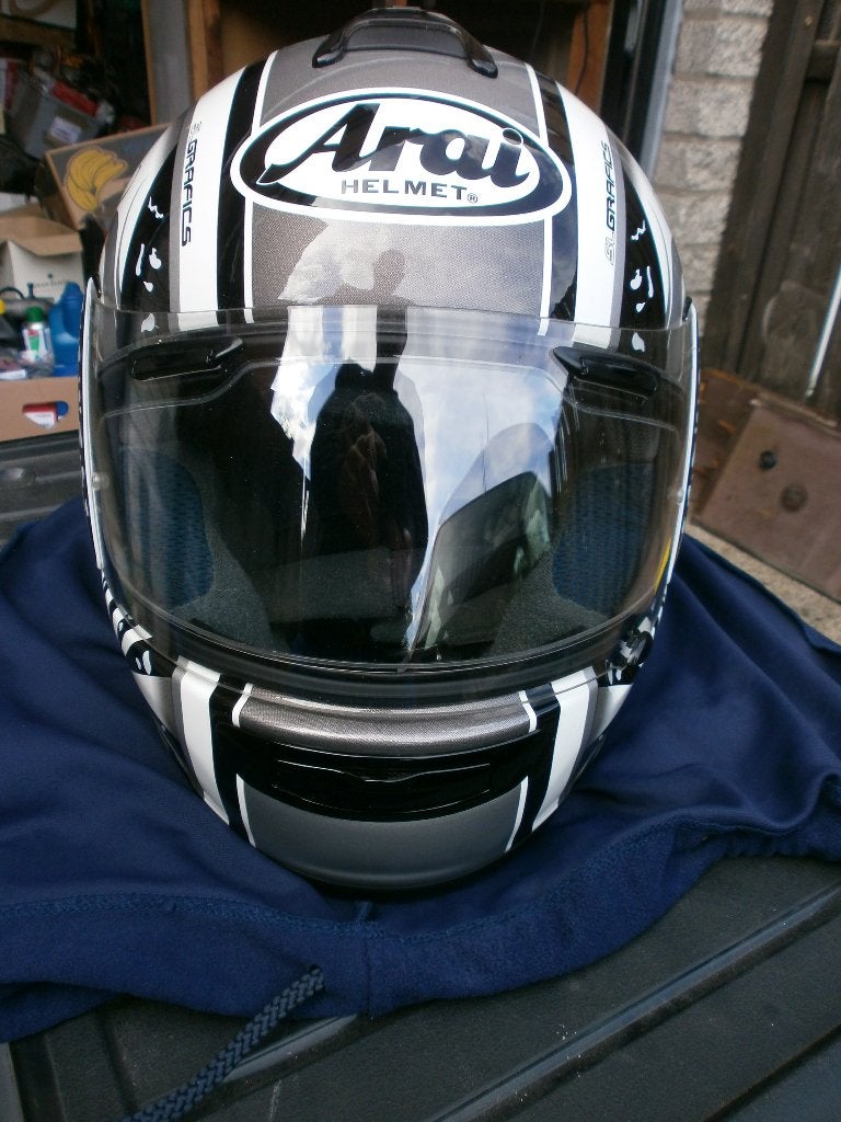 Casque Arai chaser-v XL noir/blanc état comme neuf, Motoren, Kleding | Motorhelmen, Arai, Heren, XL, Ophalen of Verzenden