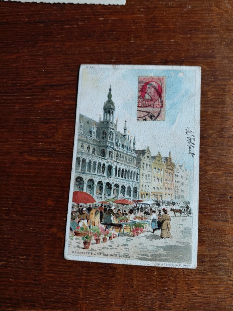 oude postkaart, Ophalen