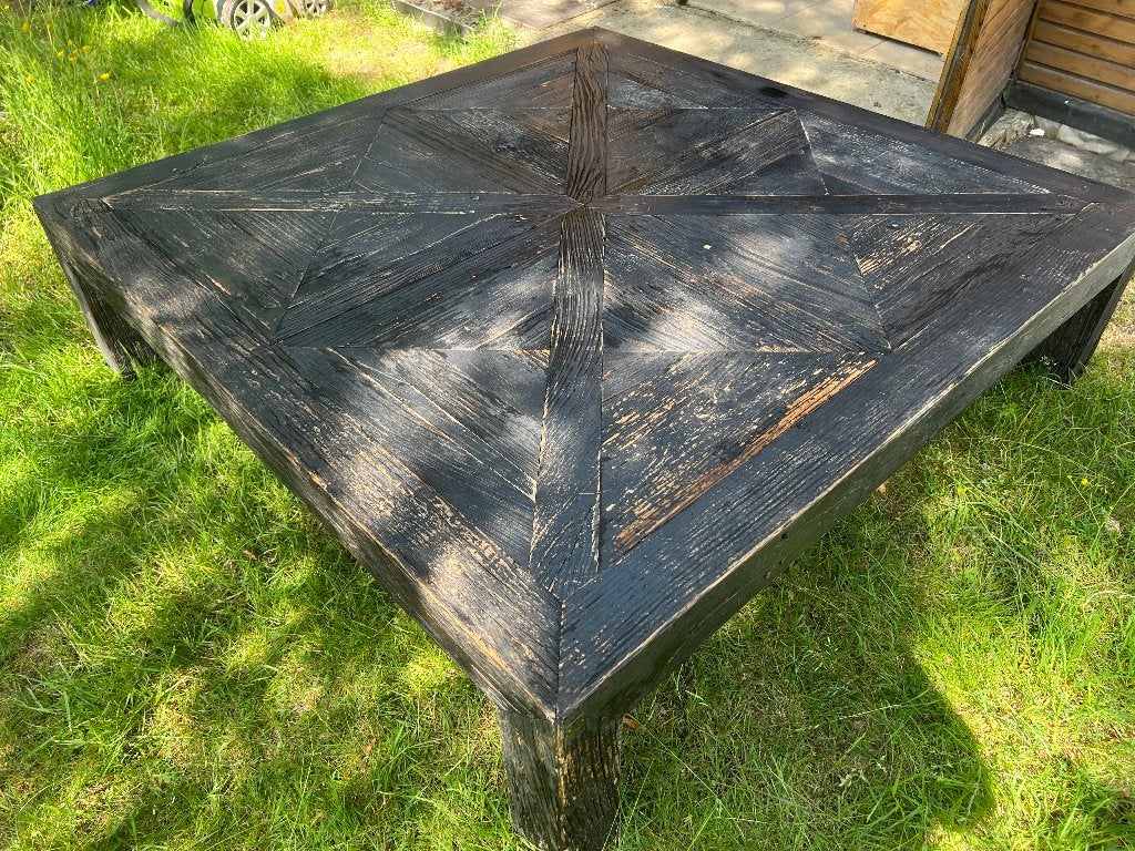 Grande table de salon en Bois, Huis en Inrichting, Ophalen, Gebruikt, Vierkant, Grenenhout
