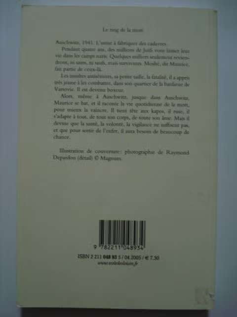 22OZ. Jean-Jacques Greif Le ring de la mort, Livres, Deuxième Guerre mondiale, Utilisé, Autres sujets/thèmes, Jean-Jacques Greif
