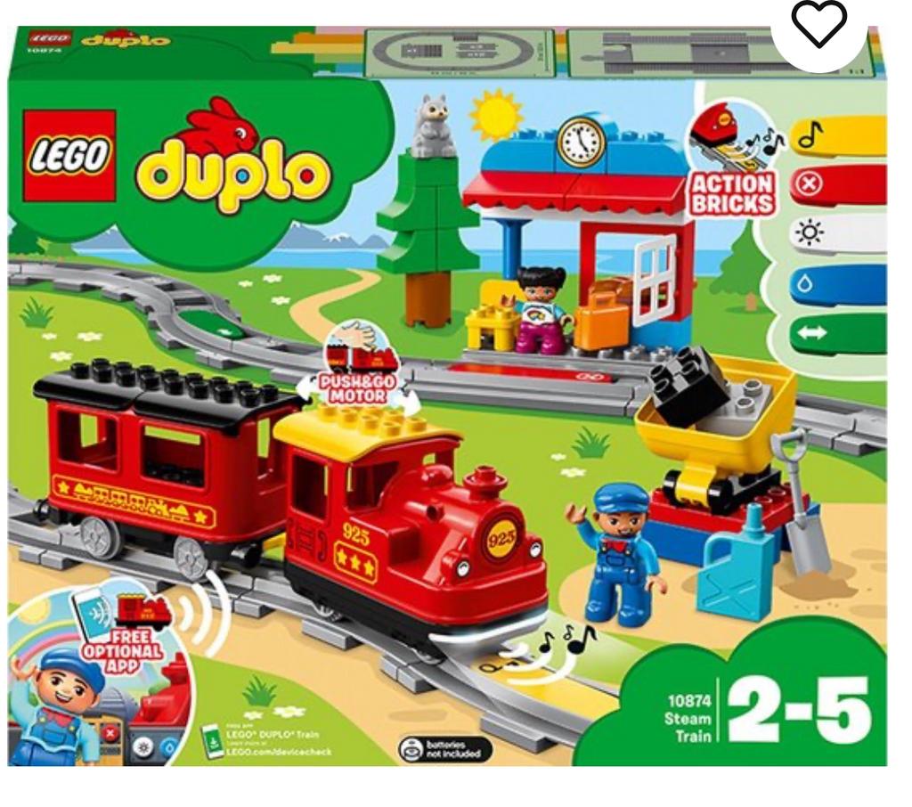 Lego Duplo stoomtrein + 2 extra sets, Ophalen of Verzenden, Zo goed als nieuw, Duplo