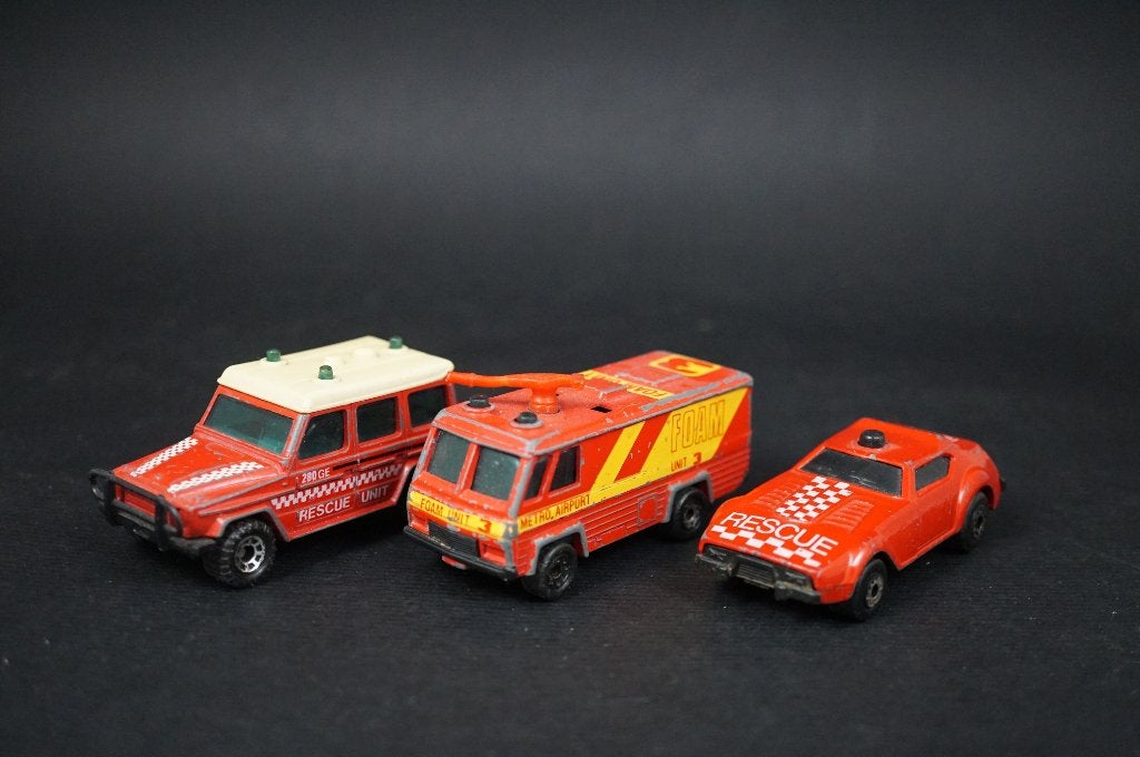 3 Matchbox Brandweer autootjes - TOP vintage, Hobby en Vrije tijd, Ophalen of Verzenden